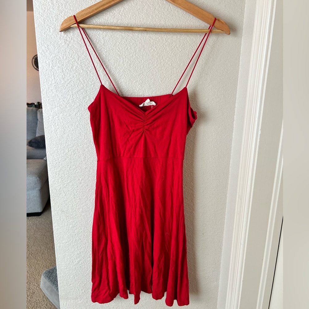 Red Spaghetti Strap Dress